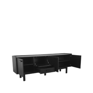 0dressoir Cali 220x45x77cm Zwart Perspectief2