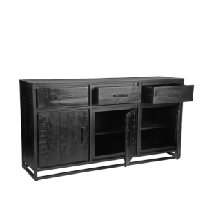 0dressoir Chili Zwart Mangohout 170x45x90 Cm Perspectief