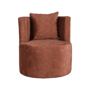 0fauteuil Evy 65cm Rust Velours Voorkant