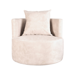 0fauteuil Evy 90cm Naturel Velours Voorkant