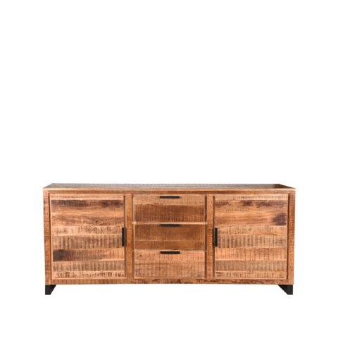 1dressoir Glasgow Rough Mangohout 190x45x87 Cm Voorkant