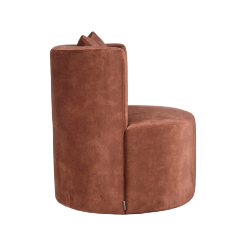 1fauteuil Evy 65cm Rust Velours Zijkant