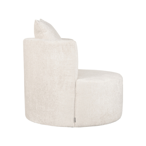 1fauteuil Evy 90cm Creme Elegance Zijkant