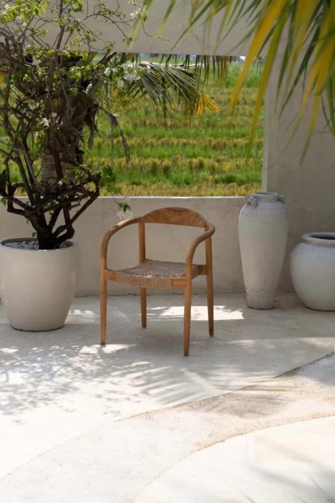 10014342 The Amaya Dining Chair Natural Outdoor